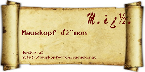 Mauskopf Ámon névjegykártya